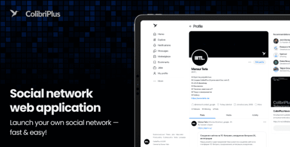 ColibriPlus The Social Network Web Application Script