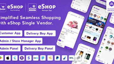 eShop eCommerce Single Vendor App Shopping eCommerce App with Flutter Source