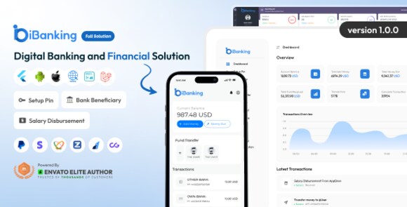 iBanking Digital Banking and Financial Solution App Source