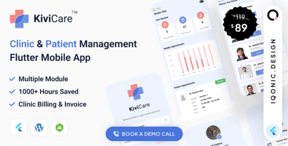 KiviCare Flutter App Clinic and Patient Management System and WordPress