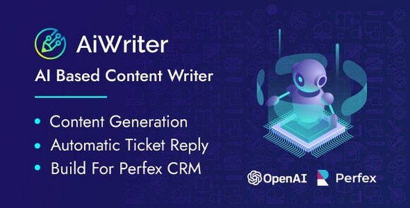 Perfex AiWriter AI Content Generator and AI Ticket Reply Module