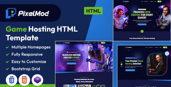 PixelMon Game Hosting HTML Template