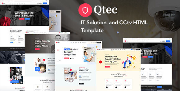 Qtec CCTV and Security HTML Template