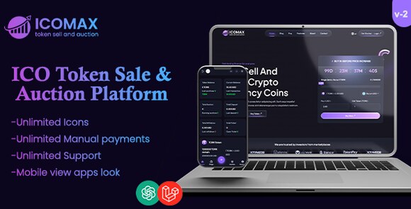 ICOMAX Token Sale and Auction Platform Nulled Script