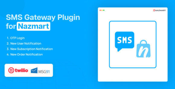 SMS Gateway Plugin Nazmart Multi-Tenancy eCommerce Platform SaaS