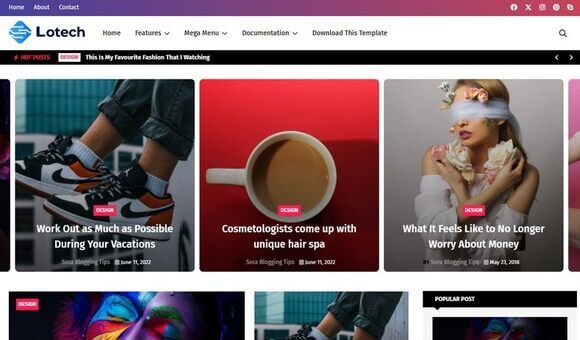 LoTech Gadget and Review Blogger Template