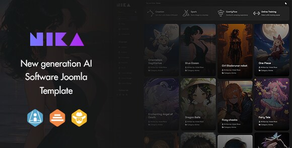 Nika AI Software Joomla Template