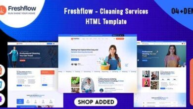 Freshflow Cleaning Services HTML Template Download
